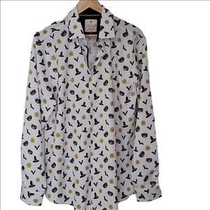 Tom Baine Halloween Collection Button-Up Slim Fit Performance Shirt Wrinkle Free